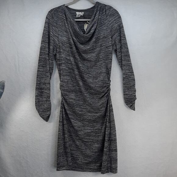 Sophie Max‎ Sweater Dress Womens X-Large Lightweight Black Grey Silver NWT - Picture 10 of 14